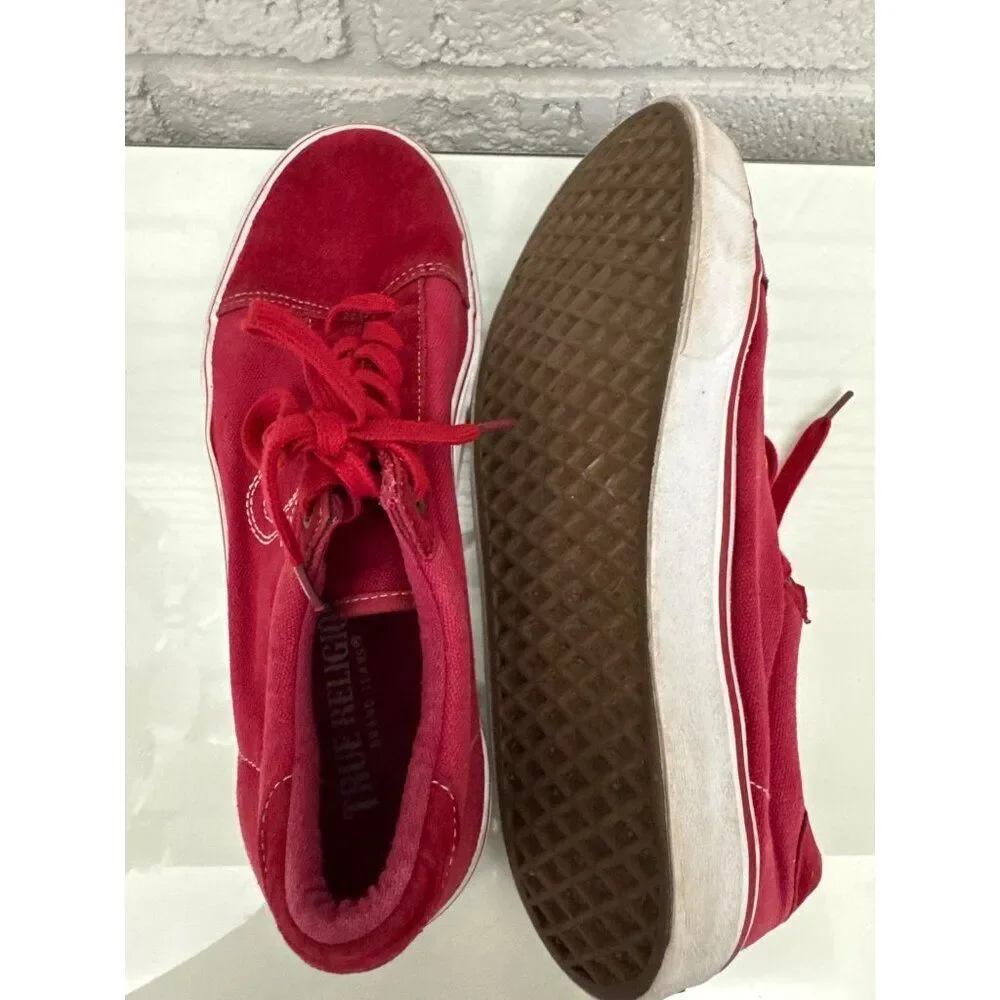 True Religion Bellamy Men Canvas Suede Lace Up Lifestyle Sneakers Size 10